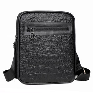 Bolso bandolera de cuero genuino de alta calidad para hombre, bolso de hombro cruzado de moda con gran capacidad para viajes de verano - Product Image 1