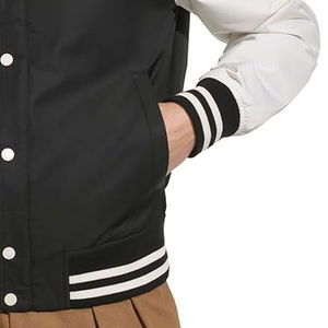 Veste en jersey personnalisée de haute qualité pour hommes, taille jeune, avec broderie en jersey empilé, veste de baseball universitaire pour hommes - Product Image 6