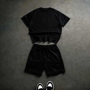 2 Piece Outfits Short Sleeve Button Down Shirt And Shorts Set Breathable Printed Summer Men's Shirt Set - Product Image 2