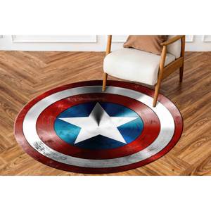 Alfombra con Estampado del Escudo del Capitán América, Decoración Moderna para Habitación de Niños, Fácil de Limpiar, Alfombra de Chenilla - Product Image 5