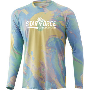 100% Polyester chemise de pêche manches longues vêtements de sport en gros Logo personnalisé UPF X + Protection Performance extérieure - Product Image 1