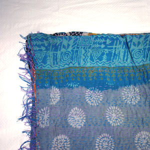 Étole Kantha vintage faite à la main pour femmes nouveau design brodé vêtements de fête de longueur moyenne pour la saison d'hiver - Product Image 4