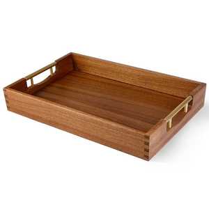 Organisateur de plateau de service en bois fabriqué à la main durable de qualité supérieure avec taille personnalisée pour les tables à manger de bureau de restaurant à domicile-Inde faite à la main - Product Image 1