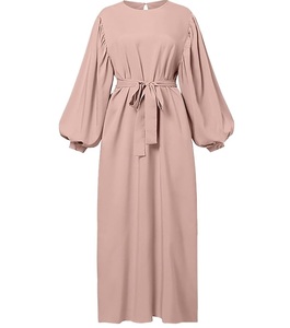 Nuevas llegadas señoras oración Abaya Color sólido moda diseño personalizado turco árabe Qatar Abayas Hijab para mujeres - Product Image 6