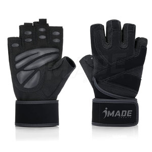 Gants de sport pour hommes en cuir véritable à demi-doigts IMADE SPORTS IMS-209, best-seller, % cuir véritable, musculation, sport - Product Image 1