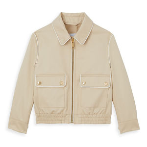 Chaqueta de solapa informal corta con estilo de ciudad para hombre de alta calidad personalizada tela de lona de Color sólido manga larga OEM frontal personalizable - Product Image 1