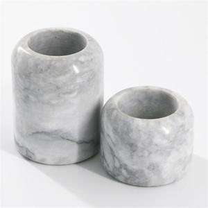 H.M.A Artisanat Pot à bougie en marbre pour décor minimaliste Parfum de cire douce pour la décoration intérieure de Noël moderne - Product Image 5
