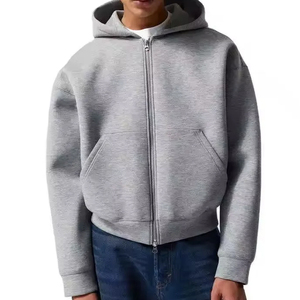 Sweat à capuche zippé d'hiver pour hommes New Plus Fleece 450Gsm Hoodie Casual Oversize Zipper Men's Hoodies - Product Image 1