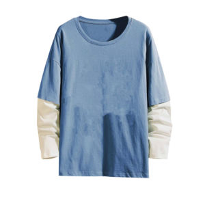 T-shirt Homme 2025 de Haute Qualité 100% Coton/Polyester/Coton Écologique Respirant à Manches Longues Coupe Ample Imprimé - Product Image 4