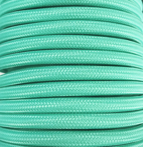 Rollo de 25 metros de cable textil decorativo, color menta mate liso (CIR62CM28) - Product Image 1