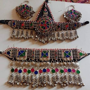 Customized Beautiful Design Copper Zircon Afghan Vintage Jewelry Adults High Quality Kuchi Jewellery Sets Wedding Party Gifts - Product Image 4
