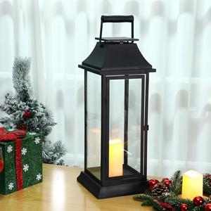 Jumbo <b>Black</b> Handmade Metal Pillar <b>Lantern</b> Decorative <b>Candle</b> Holder <b>Lantern</b> For Indoor And Outdoor Wedding & Christmas Parties - Product Image 2
