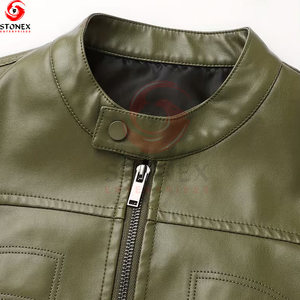 New High Quality <b>Leather</b> <b>Jacket</b> for Men Vintage Style Waterproof Zipper Closure <b>Winter</b> Wear - Product Image 3