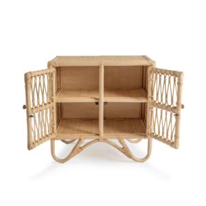 Kids clothes <b>organizers</b> natural rattan wardrobes wicker clothing storage cupboard for baby children - Product Image 3