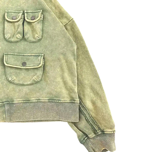 Sudaderas con capucha personalizadas de vellón con diamantes de imitación plateados para hombre Sudadera con capucha bordada con diamantes de imitación y estampado de alta calidad - Product Image 3