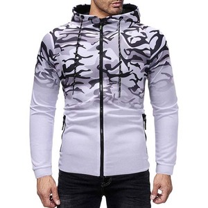 Sweats à capuche personnalisés en Polyester et coton pour hommes, imprimé 3D, Slim, Fitness, avec fermeture éclair, vente en gros, 2023 - Product Image 1