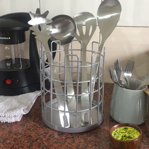 Affordable Price Round <b>Net</b> Design Metal Spoon Fork Wire Utensil Cutlery Rack Holder Home Hotel <b>Kitchen</b> Usage - Product Image 4