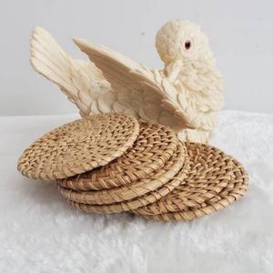 Creative Jute <b>Placemat</b> Coasters Party Handmade Bamboo Coasters for Rattan Wicker Coasters for Living Room for Table Decoration - Product Image 3