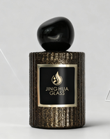 Bouteille vide de parfum de luxe en verre bleu rose clair personnalisé de 100ml