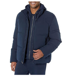 Veste matelassée d'hiver pour homme, veste matelassée à capuche surdimensionnée, veste matelassée en coton, manteaux en duvet personnalisés pour homme - Product Image 3
