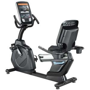 Vélo de fitness inclinable français avec console tactile de 10 pouces et transmission par courroie pour l'entraînement cardio et d'endurance à domicile - Product Image 1