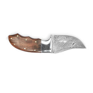 Handmade Damascus Steel Skinner <b>Knife</b> Customizable <b>Bone</b> <b>Handle</b> Outdoor Camping Hunting OEM Supported DIY Serrated Edge 3-Year - Product Image 4
