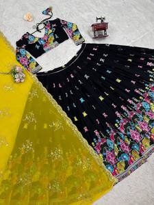 NEW LAUNCHING NAVRATRI SPECIAL LEHENGHA CHOLI for PARTY with ATTRACTION <b>MIRROR</b> WORK REVERSER & CASUAL STYLE - Product Image 5