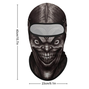 3D Thăng Hoa Kéo Xuống Trượt Tuyết Mặt Nạ Balaclava Polyester Làm Độ Ẩm Wicking Đàn Hồi Vải Nhanh Chóng Khô Đầy Đủ Mặt Balaclava - Product Image 3