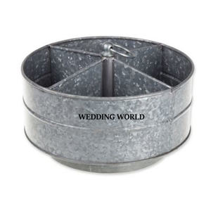 Galvanized Rustic <b>Utensil</b> Tray Rectangle Shape tabletop Flatware Caddy Classic Stylish Vintage <b>Utensil</b> Caddy - Product Image 5