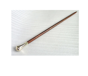 Bâton de marche artistique moderne et léger pour hommes, canne en bois élégante, support solide, prise confortable en laiton pour les personnes âgées - Product Image 1