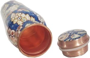 Top vente boire des sports de gymnastique conception personnalisée imprime métal martelé 100% avantages pour la santé hygiénique bouteille d'eau en cuivre pur - Product Image 4