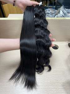 Trama vietnamita de pelo ondulado natural alineado con cutícula 100% al por mayor, trama Remi única de cabello humano crudo y sin procesar de Vietnam - Product Image 5