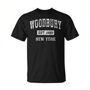 Camiseta Woodbury New York Est 1889, ropa deportiva vintage para hombre - Product Image 2