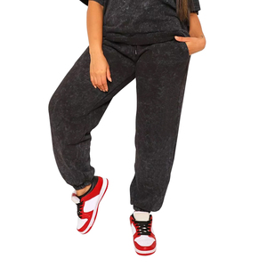 Best Acid Wash <b>Joggers</b> Soft <b>Fleece</b> Vintage Pants for Street Style & Comfort in Wholesale Price <b>Women</b> Acid Wash <b>Joggers</b> - Product Image 1