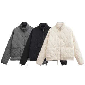 Veste matelassée en coton pour femmes, nouvelle collection hiver 2025, tissu doux, manteau vintage chaud - Product Image 1