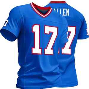 Camiseta de fútbol americano con estampado 3D para hombre, camisetas con patrón de números de nombre personalizado, camisetas informales de verano, camisetas de cuello redondo de manga corta - Product Image 4