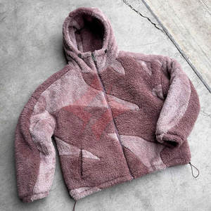 Custom Design Blank Wholesale <b>Sherpa</b> <b>Fleece</b> Jacket Unisex Casual Long Zipper Outerwear High Quality Customizable - Product Image 3