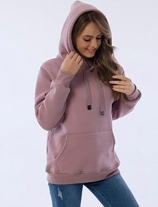 Luxurious Winter <b>Hoodies</b> crafted from warm <b>Sherpa</b> fabric pullover design kangaroo pocket long sleeves elastic ribbed hem cuffs - Product Image 6