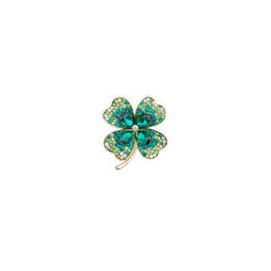 Broche de cuello con patrón figurativo verde - Accesorio de ropa - Product Image 1