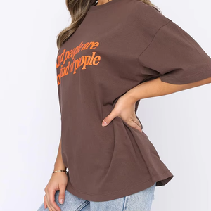 Mode durable écologique imprimé personnalisable femmes T-shirt tissu respirant été essentiel T-shirt en coton pour les femmes - Product Image 6