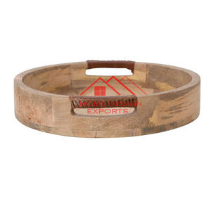 Plateau et assiettes de service de nourriture décoratifs pour la maison de forme ronde pour boissons et accessoires d'hôtel de service de nourriture - Product Image 1