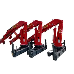 Truck Mounted Crane Hydraulic Knuckle Boom Pickup Folding Crane Light Construction 4 Ton High Load Capacity