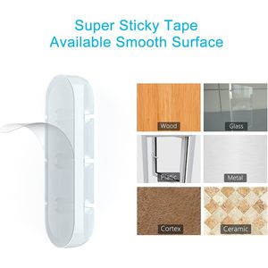 ที่เก็บสายพลาสติกใส3แพ็คตัวจัดระเบียบสาย USB ที่เก็บสายไฟในรถยนต์ที่เก็บสายไฟในรถยนต์ - Product Image 4