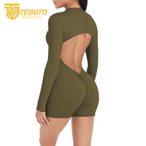 Traje de Baño de Alta Calidad para Mujer 2025, Traje de Baño de Manga Larga, Mono Sexy de una Pieza, Mono de Yoga con Espalda Descubierta para Correr - Product Image 3