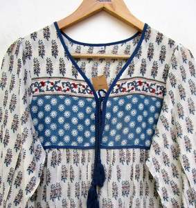 Haute qualité femmes été robe mi-longue nouveauté bleu décontracté genou-longueur robe bouton Offre Spéciale Designer Maxi robe naturel - Product Image 6