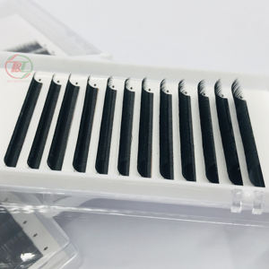 Extensions de cils de cheveux synthétiques noirs Vietnam plateaux de cils noirs mats plateau de cils de ventilateur facile fait à la main J Curl Style long naturel - Product Image 3