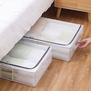 Foldable Plastic Under Bed Storage <b>Box</b> Modern Space Saving Organizer For Bedroom Living Room - Product Image 1