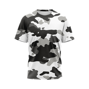 Venta al por mayor personalizable 100% algodón con cuello en V Camisetas manga corta para hombres Fitness Crew para la caza al aire libre - Product Image 4