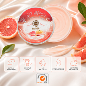 Yaourt corporel au pamplemousse OEM ODM Marque privée Vegan Lotion hydratante pour adultes Fabricant de cosmétiques Vente en gros Soins de la peau en vrac UE - Product Image 1