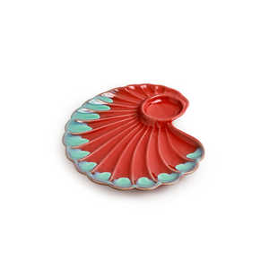 Plateau de service Chip-N-Dip rouge en céramique - Product Image 2